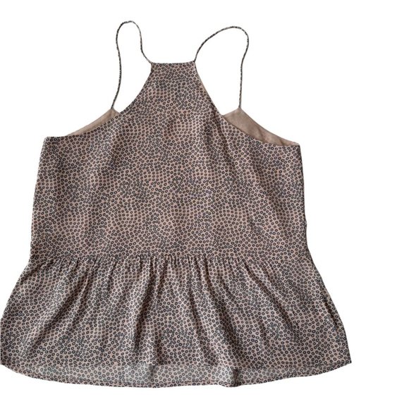 Ann Taylor Loft Women's Polka Dot Top Blush Pink/Beige Size SP - Picture 4 of 9